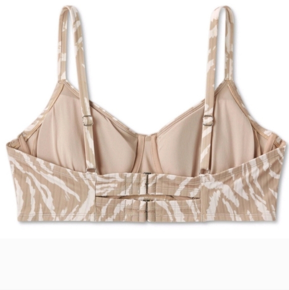 Wild Fable Ribbed Underwire Bikini Top XXS Padded Cups Adj. Straps EUC - Picture 3 of 14